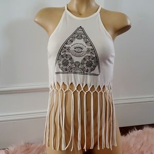 Kendall & Kylie fringe top XS